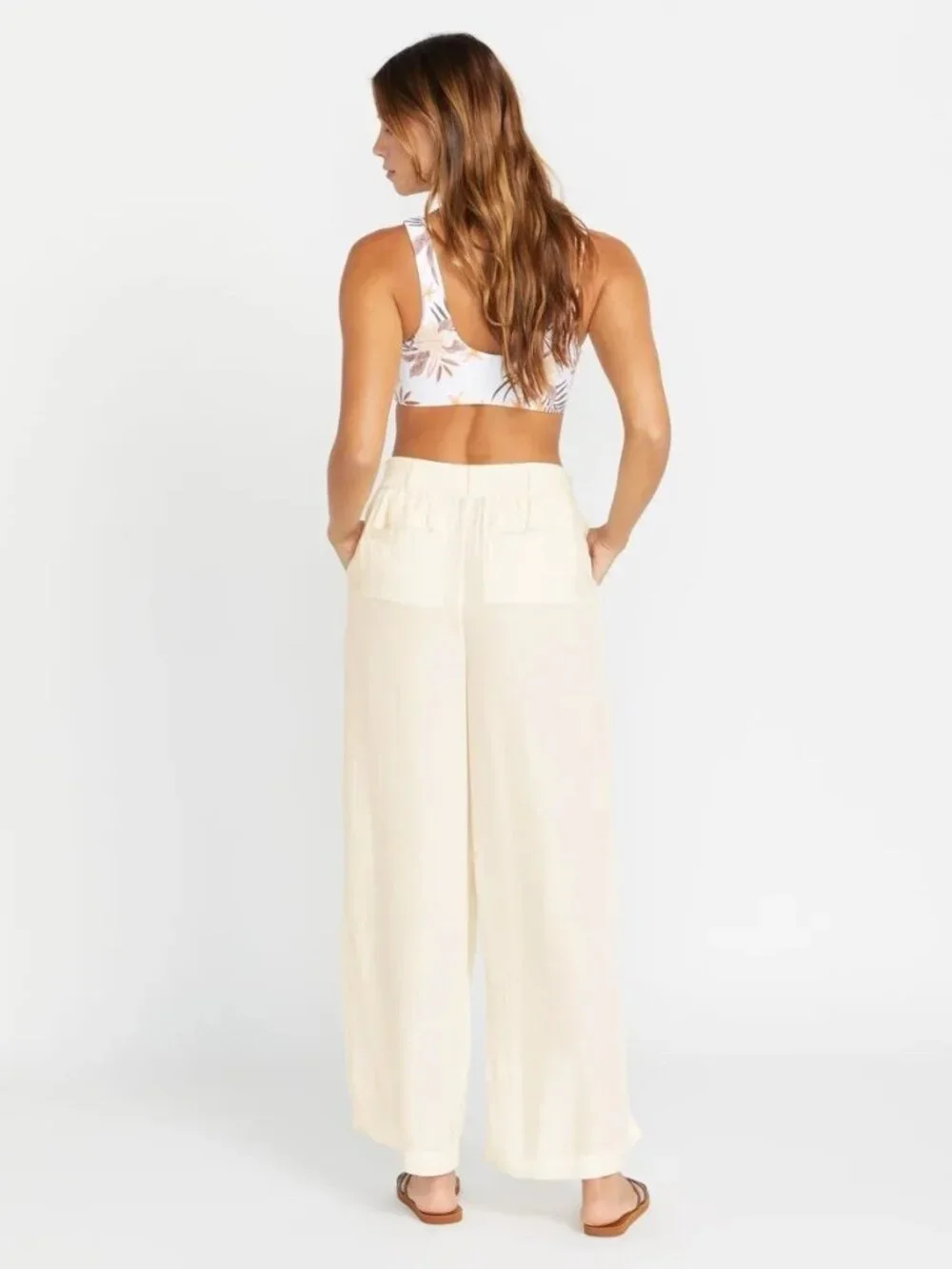 $70 Volcom Women’s Coco Ho Trousers Pants In Cloud Relax Fit Size S